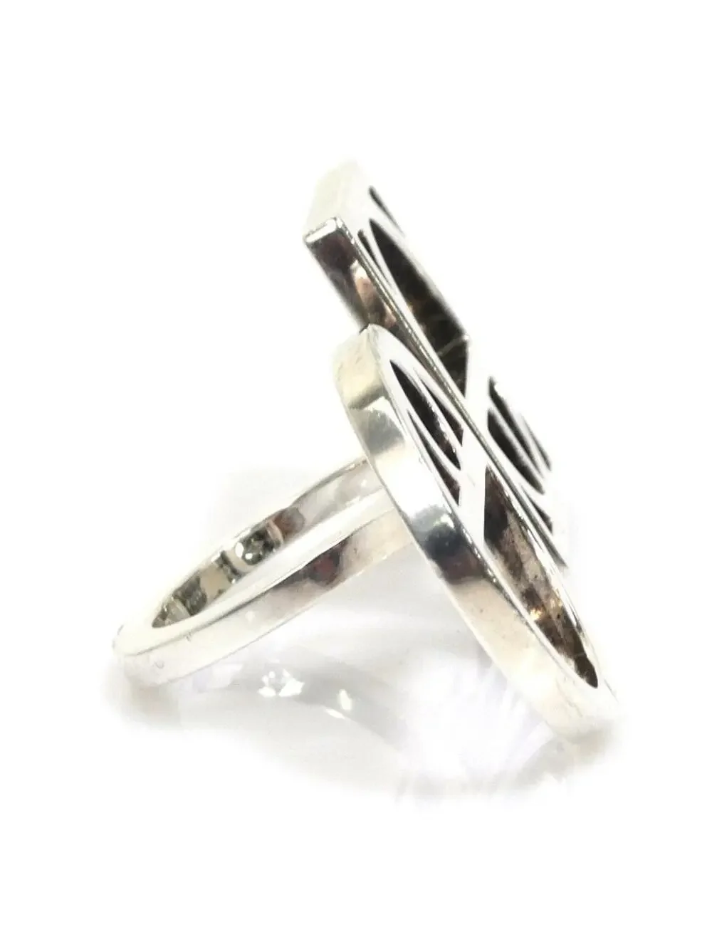Auth Hermes Chaine D'Ancre Game Ring #322511H42B